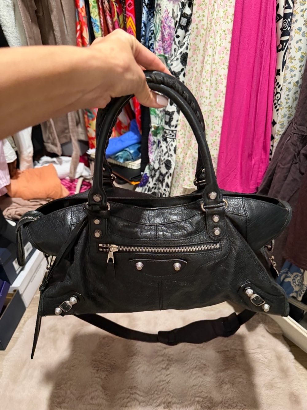 Balenciaga Le City bag Black lambskin leather - Picture 9 of 10
